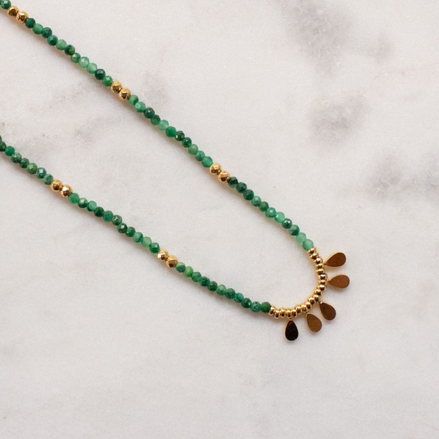 Juwelen billy rose | Green Drops Necklace