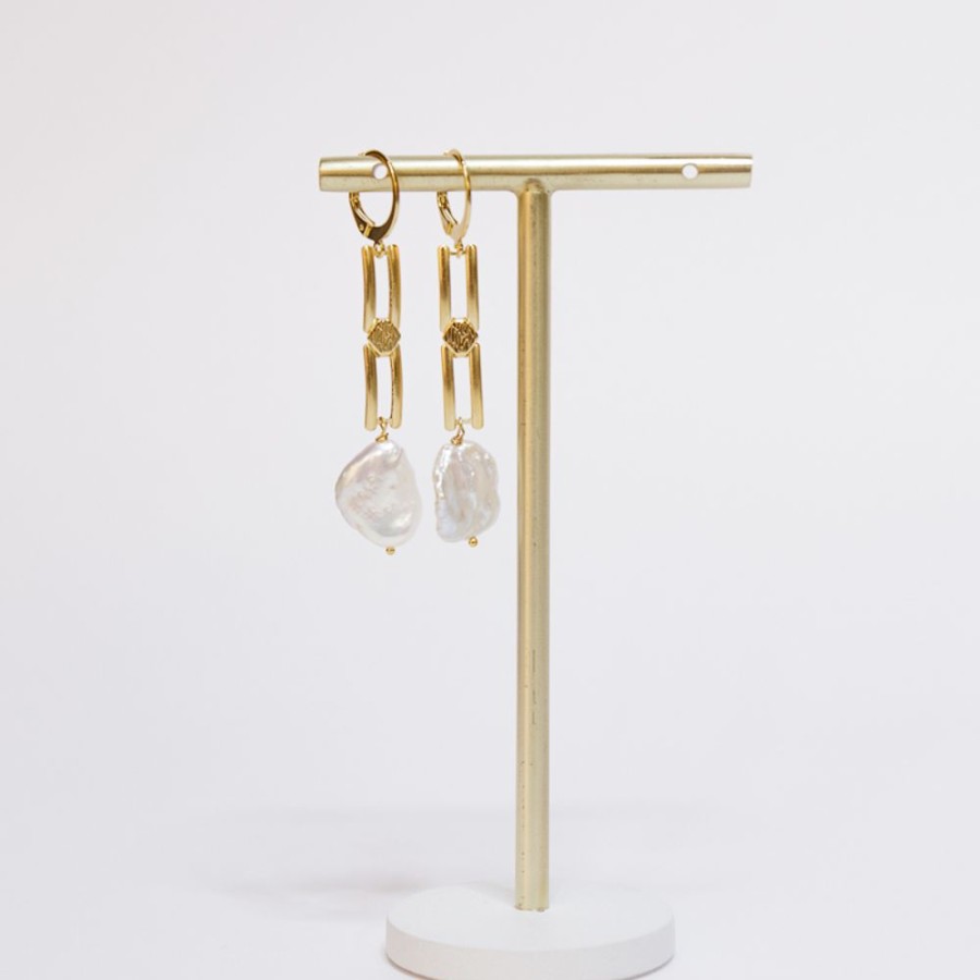 Juwelen billy rose | Deco Style & Pearl Earrings