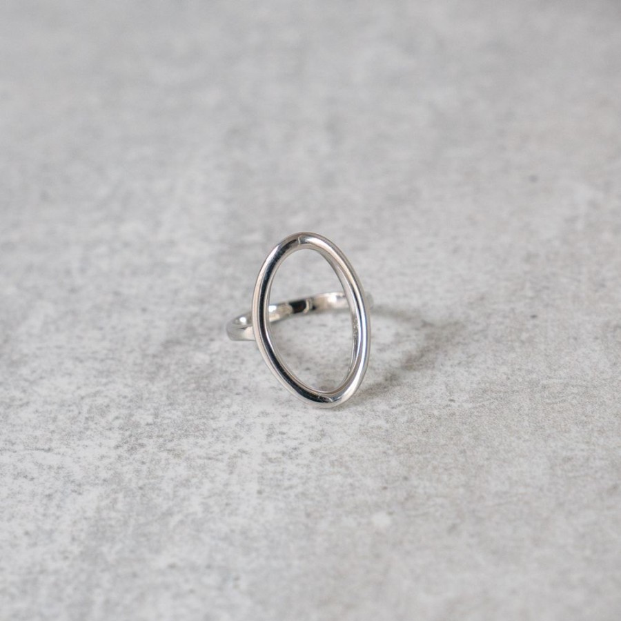 Juwelen billy rose | Oval Line Ring (Silver)